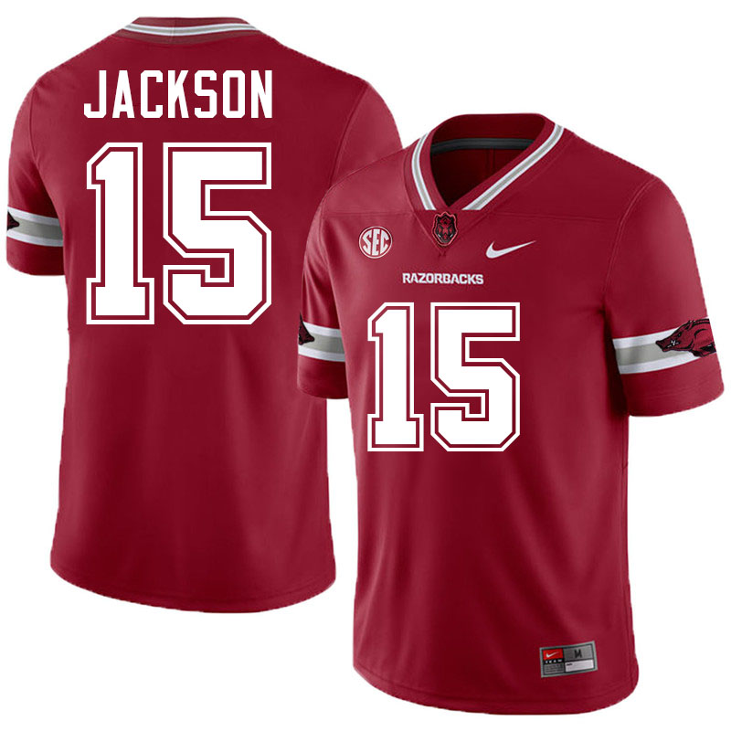 KJ Jackson Arkansas Jersey,Arkansas Razorbacks #15 KJ Jackson Jersey Youth College-Alternate